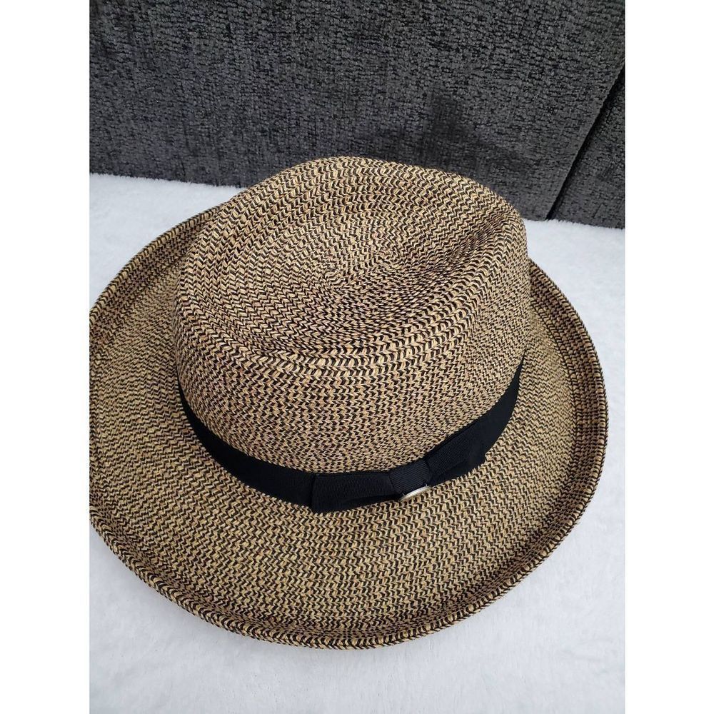 Saint Martin Straw Fedora Men's Hat OS - Picture 4 of 11